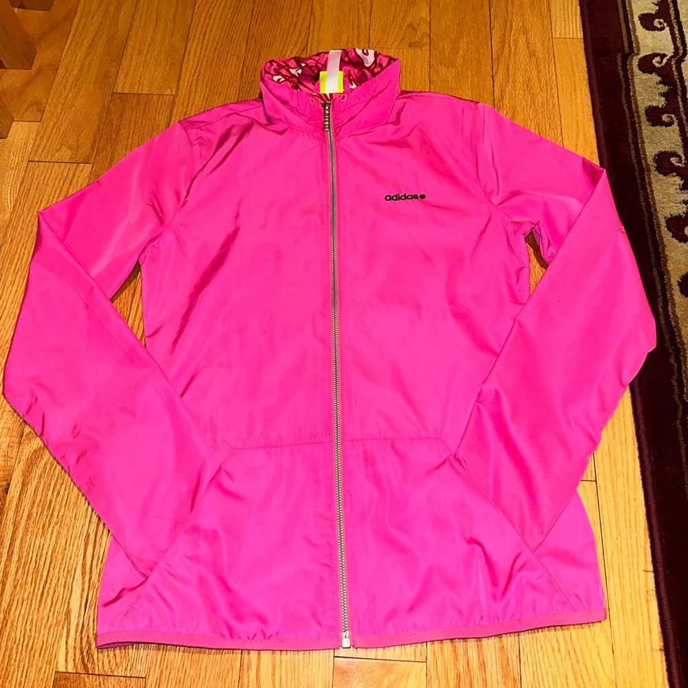 Adidas windbreaker jacket zip up women’s XS